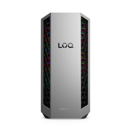 Desktop GamingLENOVOLOQ Tower 26ADR10 cu procesor AMD AMD Ryzen 7 8745HX pana la 5.1 GHz, 16 GB DDR5, 1TB None, RTX 5050, Fara OS, Negru, 2 ani Garantie