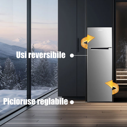 Frigider Samus SX346E, 255L, Clasa E, H 165 cm, Inox