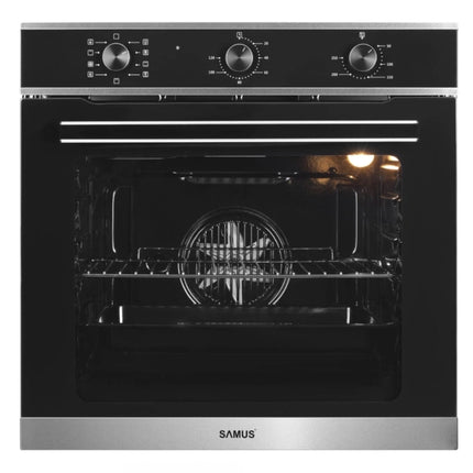 Cuptor incorporabil Samus SC628GX9 – 75 L, 2800 W, 9 funcții, ventilator, display digital, clasa A, negru