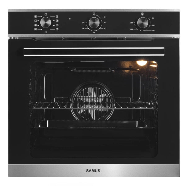 Cuptor incorporabil Samus SC628GX9 – 75 L, 2800 W, 9 funcții, ventilator, display digital, clasa A, negru