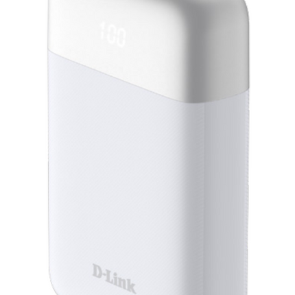 D-Link DPP-101. Battery capacity: 10000 mAh. USB Type-A output ports: 1, USB Type-C ports quantity: 1. Product colour: White