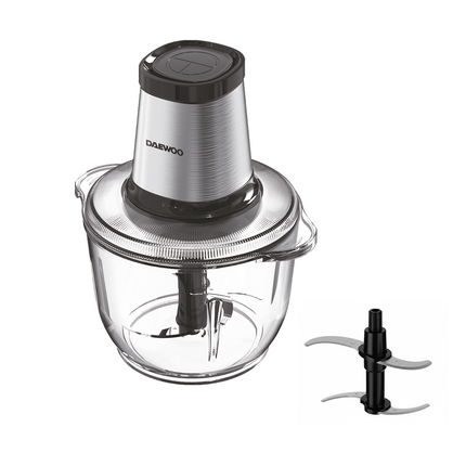 Tocator Daewoo SDA, putere 500 W, capacitate 2 l, functie pulse, numar lame 4 din inox, sistem siguranta recipient, zgomot redus, Inox