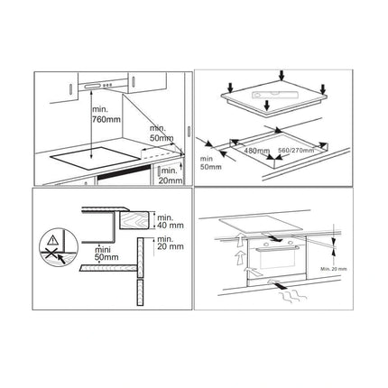 Plită incorporabilă cu inducție Samus PSI-64BG7 – 4 zone, touch, timer, boost, 60 cm, negru