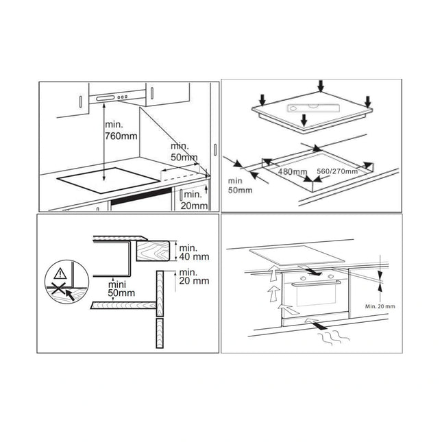 Plită incorporabilă cu inducție Samus PSI-64BG7 – 4 zone, touch, timer, boost, 60 cm, negru