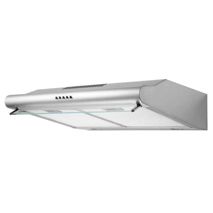 Hota clasica Albatros H20AS Eco+, 263 mc/h, 2 motoare, 196 W, latime 60 cm, 3 trepte de putere, tehnologie Eco+, filtru metalic dublu caseta, geam rabatabil, argintiu