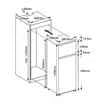 Frigider incorporabil Samus SDBI299IE, cu 2 usi si 4 rafturi, 205 litri, static, clasa E, alb, inaltime 145 cm, termostat reglabil, usi reversibile, lumina interioara tip LED, picioare reglabile