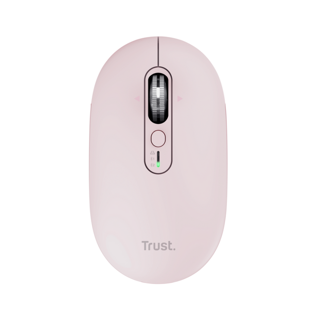 Mouse wireless Trust Seron Hyperscroll, 7 butoane, rezolutie maxima 3200 DPI, roz