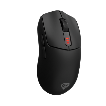 Mouse gaming wireless Gensesis Zircon 500 G2, senzor optic, interfata USB, rezolutie maxima 10000 DPI, numar butoane 6,switch mecanic Huano Purple 90M, maximum frame rate 4 600 FPS, negru