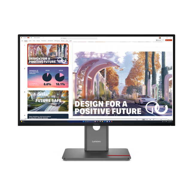 Lenovo ThinkVision P27QD-40. Display diagonal: 68.6 cm (27"), Display resolution: 2560 x 1440 pixels, HD type: Wide Quad HD, Display technology: LED, Response time: 6 ms, Native aspect ratio: 16:9, Viewing angle, horizontal: 178Ã‚Â°, Viewing angle, vertical: 178Ã‚Â°. Built-in USB hub, USB hub version