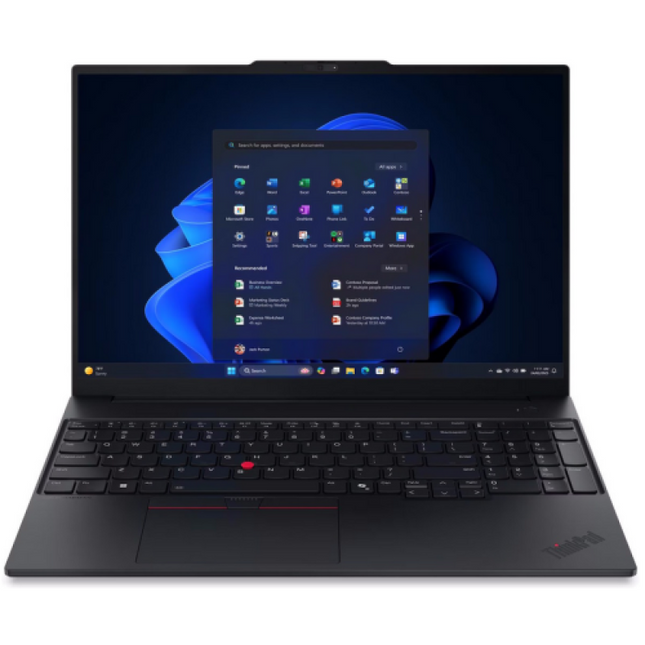 Laptop Business Lenovo ThinkPad E16 Gen 3, cu procesor AMD Ryzen 7 250, 16'' IPS, 32 GB DDR5, 1 TB SSD, AMD Radeon 780M, Fara OS, 3 ani Garantie