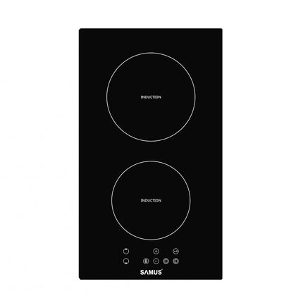 Plită incorporabilă cu inducție Samus PSI-32BG4 – 2 zone, touch, timer, boost, 30 cm, negru