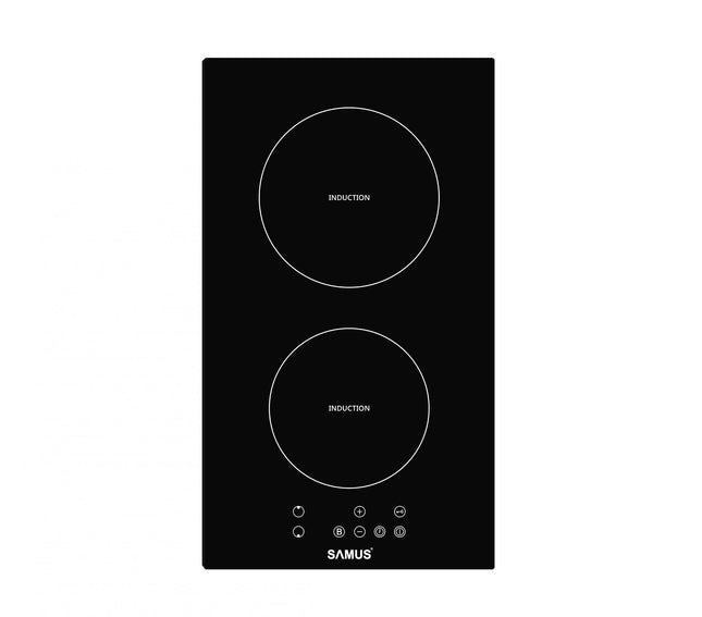 Plită incorporabilă cu inducție Samus PSI-32BG4 – 2 zone, touch, timer, boost, 30 cm, negru