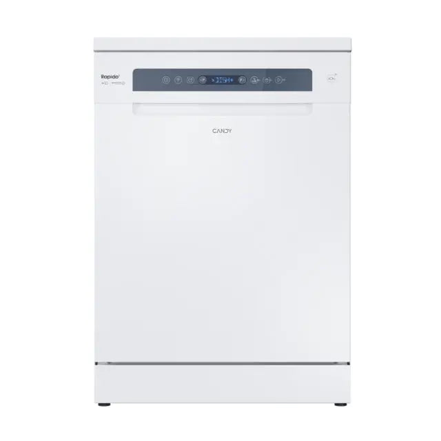 Masina de spalat vase Candy Rapido CF 3C7F0W, 13 seturi, 8 programe, Clasa C, Wi-Fi, Wash & Dry 35', Motor Speed-Drive Inverter, Automatic Open Door, 60cm, Alb CANDY