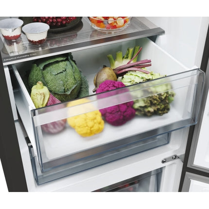 Combină frigorifică Candy ECN2CQTEB206 – Total No Frost, 409 L, H 205 cm, Circle Fresh, Wi-Fi, clasa E, negru
