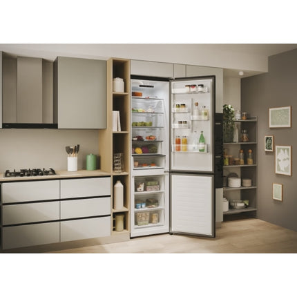 Combină frigorifică Candy ECN2CQTEB206 – Total No Frost, 409 L, H 205 cm, Circle Fresh, Wi-Fi, clasa E, negru