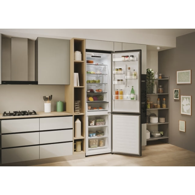 Combină frigorifică Candy ECN2CQTEB206 – Total No Frost, 409 L, H 205 cm, Circle Fresh, Wi-Fi, clasa E, negru