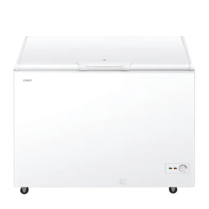 Lada frigorifica Candy CCHH 3012E, 300 litri, conversie congelator in frigider , clasa E, H 84 cm, functionare la temperaturi scazute, alba Carpatik.ro