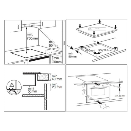 Plită incorporabilă cu inducție Samus PSI-32BG5 – 2 zone, touch, timer, boost, 30 cm, negru
