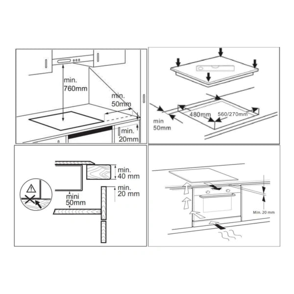 Plită incorporabilă cu inducție Samus PSI-32BG4 – 2 zone, touch, timer, boost, 30 cm, negru