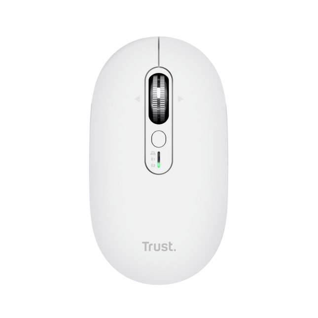 Mouse wireless Trust Seron Hyperscroll, 7 butoane, rezolutie maxima 3200 DPI, alb