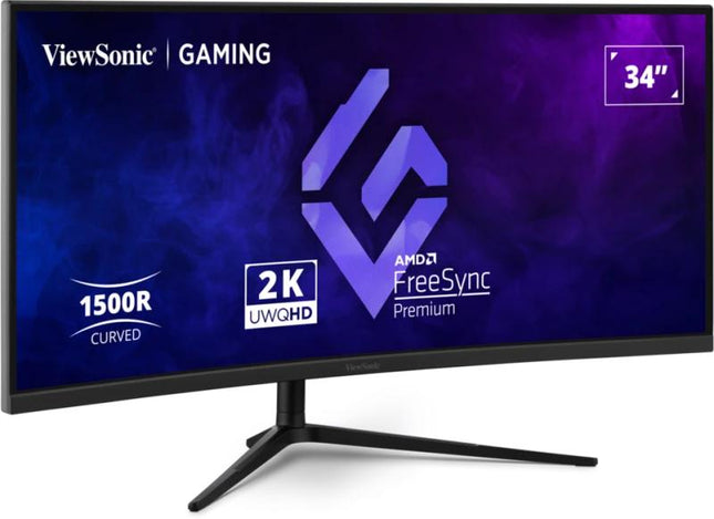 Monitor ViewSonic 34" VX3418C-2K, Curvature: 1500R, Diagonal (inch): 34, Diagonal (cm): 86.36, Aspect ratio: 21:9, Panel: VA, Resolution: 3440x1440, Refresh Rate: 180Hz, Response time MPRT: 1ms, Brightness (max): 250 cd/mÂ², Contrast (static) : 4000:1, Contrast (dynamic): 80M:1, Viewing angle