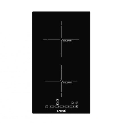 Plită incorporabilă cu inducție Samus PSI-32BG5 – 2 zone, touch, timer, boost, 30 cm, negru