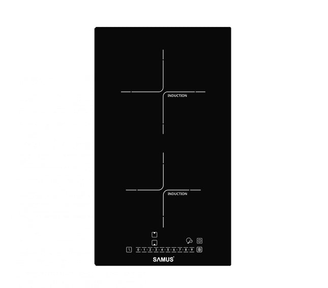 Plită incorporabilă cu inducție Samus PSI-32BG5 – 2 zone, touch, timer, boost, 30 cm, negru