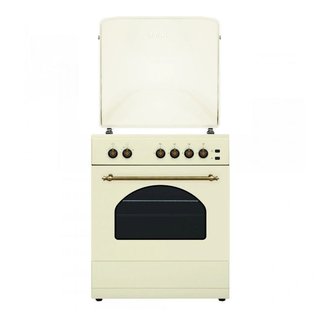 Aragaz pe Gaz Samus SR660S4C1 – 55 L, Lățime 59.8 Cm, 4 Arzătoare Gaz, Cuptor pe Gaz