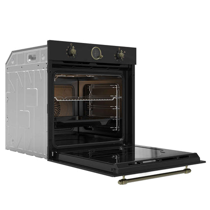 Cuptor incorporabil Samus SC630VTA9 Black, Capacitate 74 litri, 9 functii, Putere cuptor 2610-3110 W, Grill electric, Ventilator, Timer digital