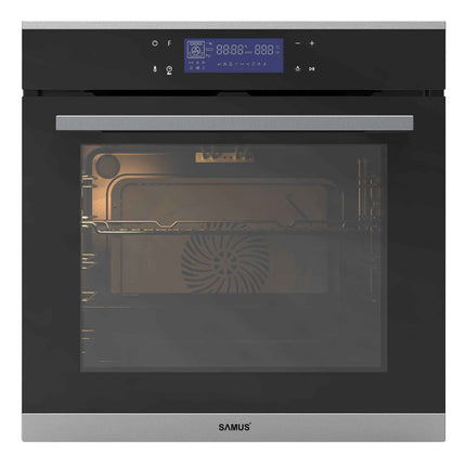 Cuptor incorporabil Samus SC632GDT13, Capacitate 74 litri, 13 functii + gatire 3D, Putere cuptor 2890-3440 W, Ventilator, Timer digital, Negru