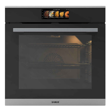Cuptor incorporabil Samus SC634GDT15H, 74 L, Grill Electric, 15 functii de gatire, Curatare catalitica, Ventilator, Timer Digital, Negru