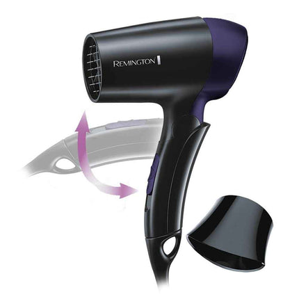 Uscator de par pentru voiaj Remington D2400, 1400 W, Negru-Albastru