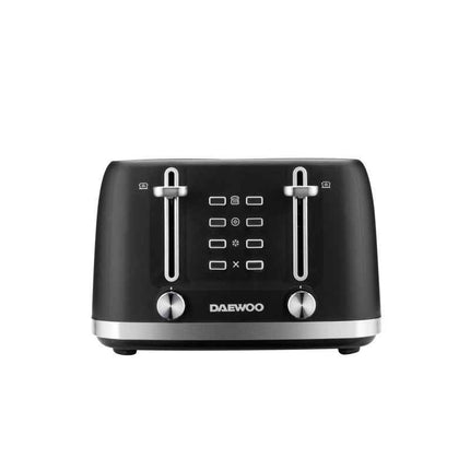 Prajitor de paine Daewoo DBT4160B, 1600 W, 4 felii, Dual Zone, Mix Match, reincalzire, decongelare, anulare, control electronic rumenire, Negru