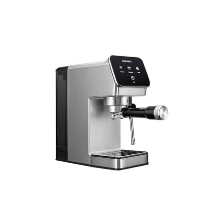 Espressor Manual Daewoo DCME1350, 1350 W, pompa ULKA 20 Bari, rezervor apa 1.2L, sistem precis de control al temperaturii PID, Argintiu
