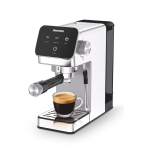 Espressor Manual Daewoo DCME1350, 1350 W, pompa ULKA 20 Bari, rezervor apa 1.2L, sistem precis de control al temperaturii PID, Argintiu