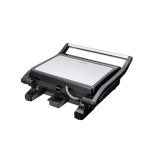 Grill electric 3 in 1 Daewoo DG2000X, 2000W, capac si maner din inox, indicatori luminosi, buton pornire/oprire, termostat reglabil, deschidere placi la 180°, Inox