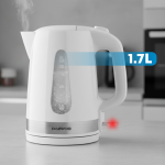 Fierbator electric Daewoo DKE220W, 2200 W, 1.7 L, indicator luminos, oprire automata, Alb