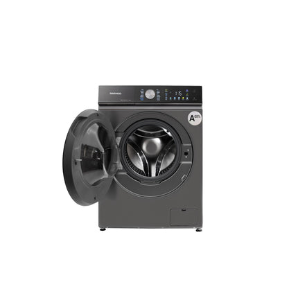 Masina de spalat rufe Daewoo DWD-CS8014SK, 8 kg, motor inverter, 1400 rpm, clasa A-20%, 16 programe, display touch, steam wash, Super Spa, Gri