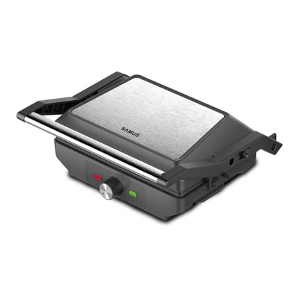 Grill electric Samus GTS-1600X, 1600 W, Tip placi grill antiaderente, Indicatoare luminoase, Control reglabil al temperaturii