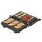 Grill electric Albatros GT-1000X, 1000 W, Indicator luminos de functionare, Placi tip grill din aluminiu turnat, Control automat al temperaturii