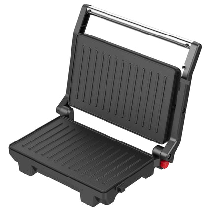 Grill electric Albatros GT-1000X, 1000 W, Indicator luminos de functionare, Placi tip grill din aluminiu turnat, Control automat al temperaturii