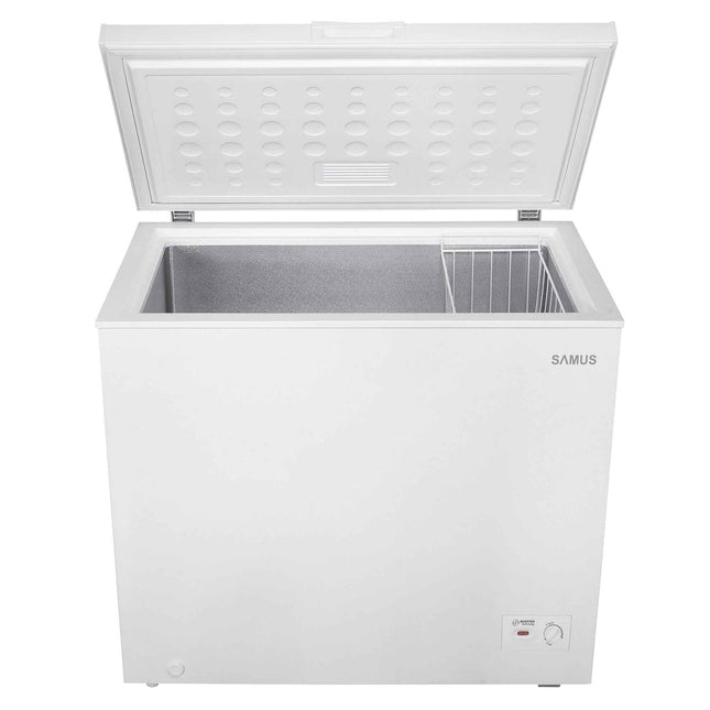 Lada frigorifica Samus LS231IE, Motor Inverter, Fast Freeze, 198 L, Clasa energetica E, Dubla functionalitate( frigider/congelator), Alb