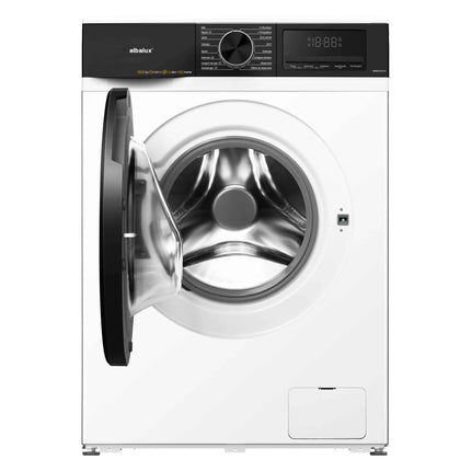 Masina de spalat rufe Albalux AXEWI141081 , 10 kg, 1400 rpm, Clasa E, Display LED, Alb