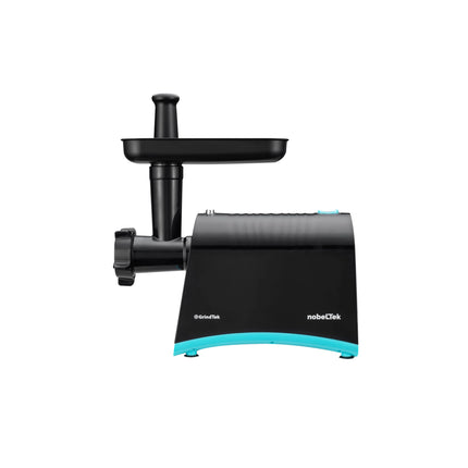 Mașină de Tocat Carne Nobeltek NMG1000, 1000 W, 1 KG/MINUT, 3 Discuri de Taiere, Accesorii Suc de ROSII+CARNATI, Lama Inox, Funcție Reverse, Negru