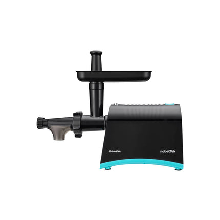 Mașină de Tocat Carne Nobeltek NMG1000, 1000 W, 1 KG/MINUT, 3 Discuri de Taiere, Accesorii Suc de ROSII+CARNATI, Lama Inox, Funcție Reverse, Negru