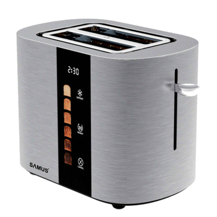 Prajitor de paine Samus Gourmet, 800 W, Capacitate 2 felii, Latime fante 38 mm, Touch Control, Afisaj digital