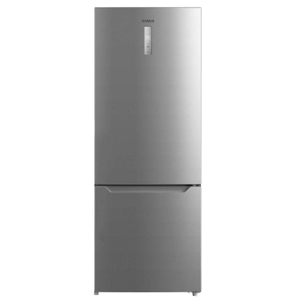 Combina frigorifica Samus SCX755NFE, 435 l, Full No Frost, Afisaj electronic LCD, Super Freeze, Termostat electronic reglabil, 3 sertare la congelator, H 188 cm, Inox/Argintiu