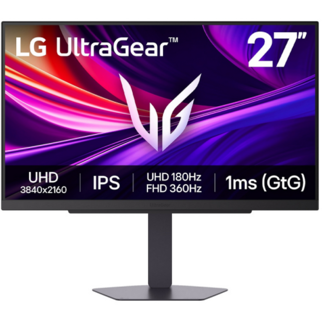 Monitor LG 27" 27G810A-B.AEU, Diagonal (inch): 27, Diagonal (cm): 68, Aspect ratio: 16:9, Panel: IPS, Resolution: 3840x2160, Refresh Rate: 180Hz, Response time GtG: 1ms, Brightness (max): 400 cd/mÂ², Contrast (static) : 1000:1, Viewing angle: 178/178, Color Gamut Type: DCI-P3, Color Gamut Coverage