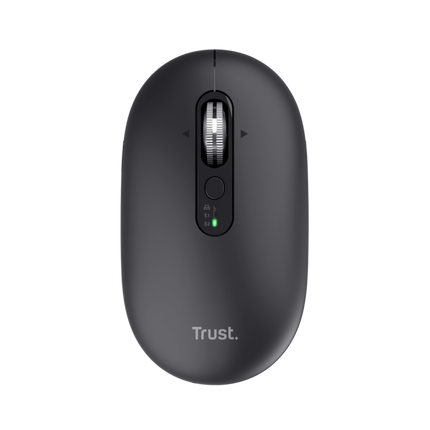 Mouse wireless Trust Seron Hyperscroll, 7 butoane, rezolutie maxima 3200 DPI, negru