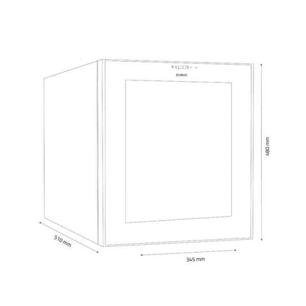 Racitor termoelectric pentru vinuri Samus SRV37CR12, 33 L, Capacitate 12 sticle, Panou control tactil cu afisaj electronic, Clasa E, 3 rafturi cromate